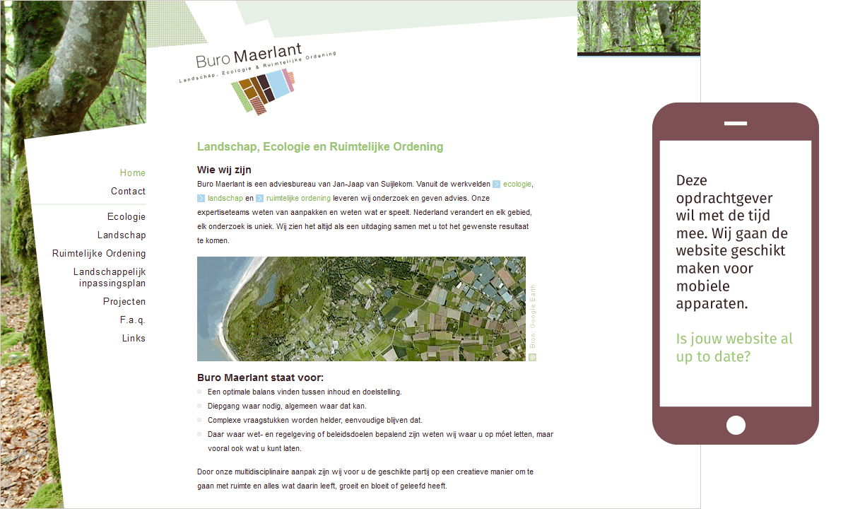 Website voor mobiele apparaten